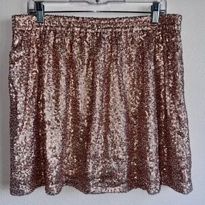 Sequin Rose Gold Skirt
